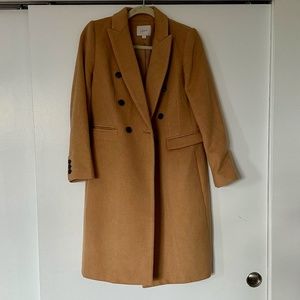LOFT Petite Double Breasted Coat - XSP, Honey Glaze